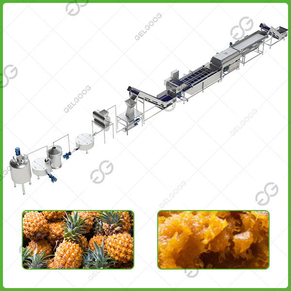 línea de producción de pasta de piña